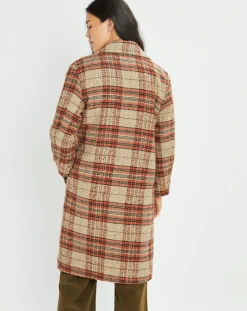 Lauren Vidal Manteaux|Manteau West à carreaux épice