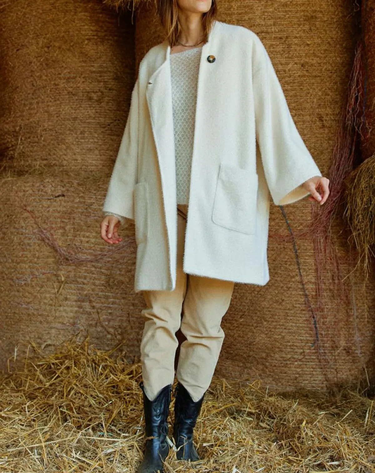 Lauren Vidal Vestes, Blousons|Manteau Zana crème