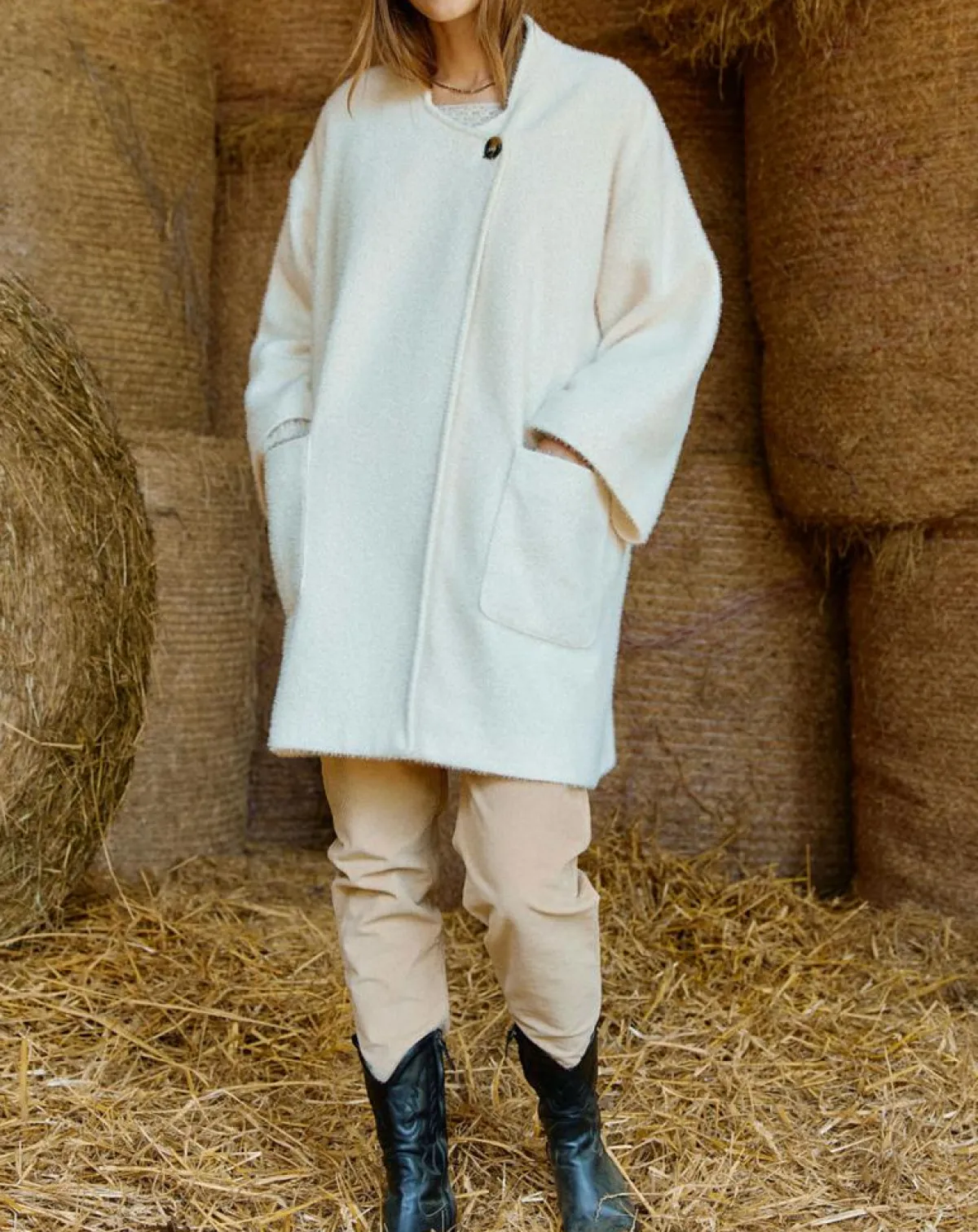 Lauren Vidal Vestes, Blousons|Manteau Zana crème