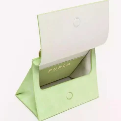 Furla Sacs|Micro Sac à main en Cuir & Velours de Cuir Ligne Future vert 11x9.5x7.5 cm