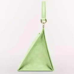 Furla Sacs|Micro Sac à main en Cuir & Velours de Cuir Ligne Future vert 11x9.5x7.5 cm