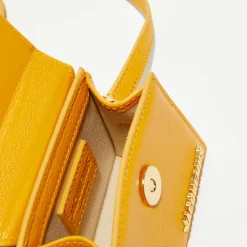 Jacquemus Sacs|Micro sac à main en Cuir Le Chiquito orange - 12x9 cm