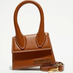 Jacquemus Sacs|Micro sac à main en Cuir Le Chiquito marron - 12x9 cm