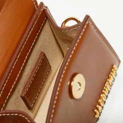 Jacquemus Sacs|Micro sac à main en Cuir Le Chiquito marron - 12x9 cm