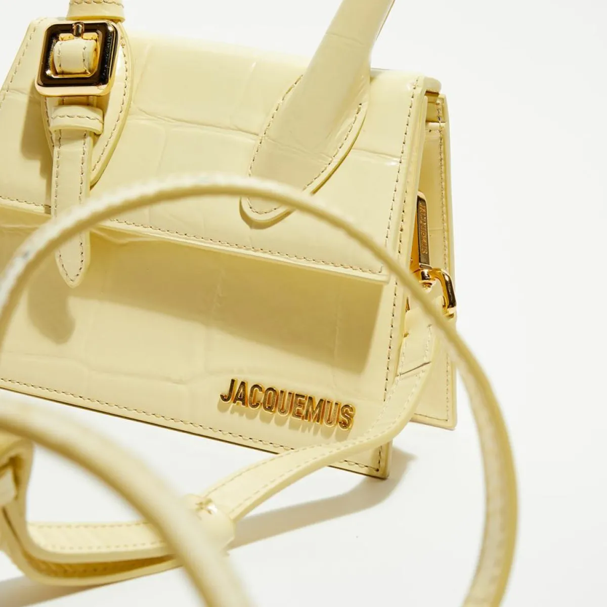 Jacquemus Sacs|Mini sac à main en Cuir Le Chiquito Moyen jaune - 13.5x18x5 cm