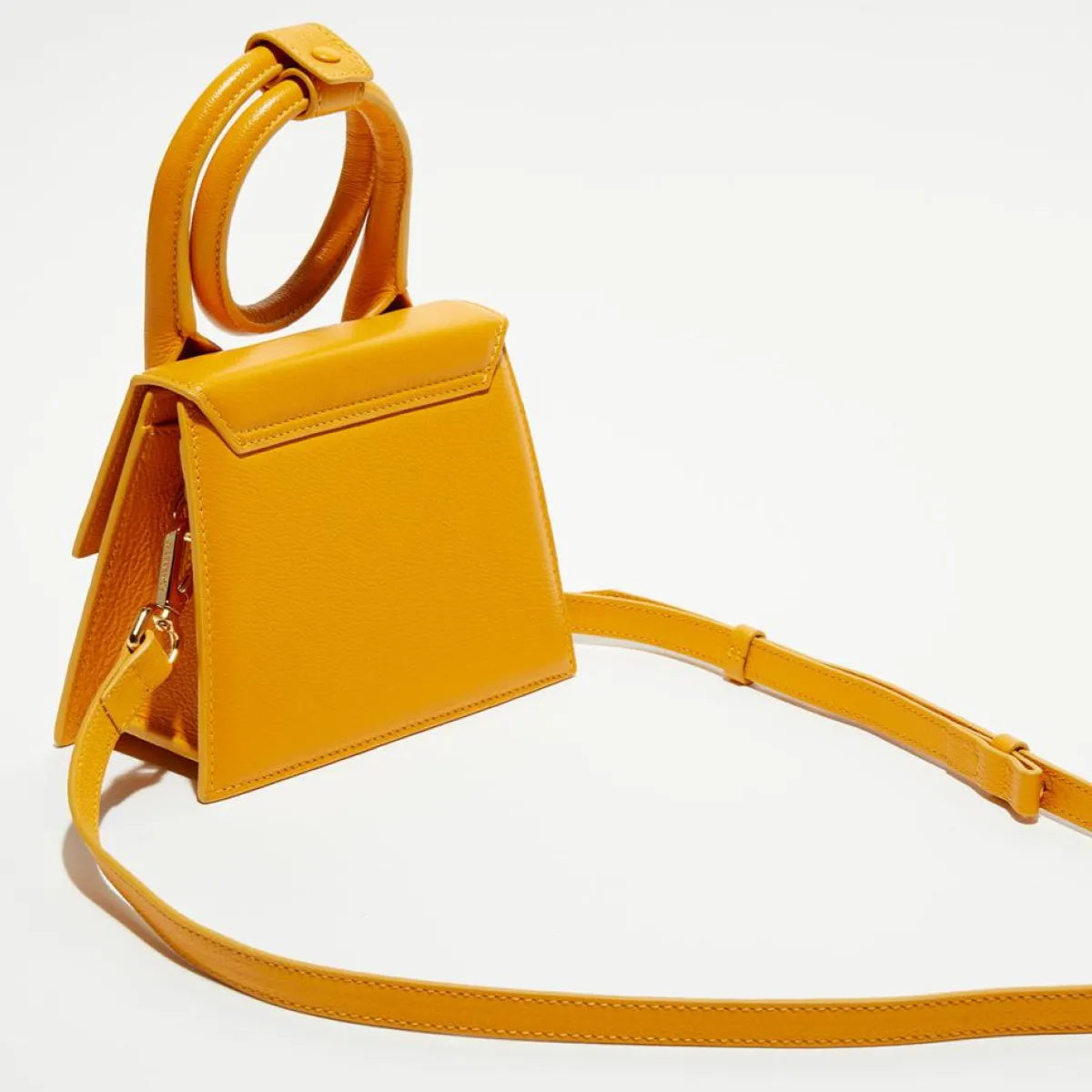 Jacquemus Sacs|Mini sac à main en Cuir Le Chiquito Noeud orange - 18x13.5 cm