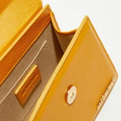 Jacquemus Sacs|Mini sac à main en Cuir Le Chiquito Noeud orange - 18x13.5 cm