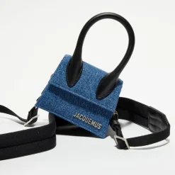 Jacquemus Sacs|Mini sac à main en Jean Le Chiquito bleu - 12x6 cm