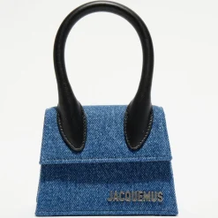 Jacquemus Sacs|Mini sac à main en Jean Le Chiquito bleu - 12x6 cm