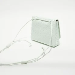 Bottega Veneta Sacs|Mini sac bandoulière en Cuir nappa Intrecciato l'or des glaciers - 19x15x6 cm