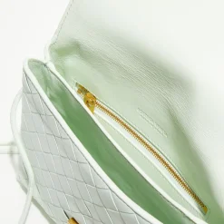 Bottega Veneta Sacs|Mini sac bandoulière en Cuir nappa Intrecciato l'or des glaciers - 19x15x6 cm