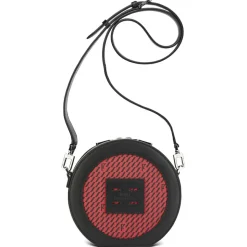 Maison Faret Sacs|Mini Sac en Toile enduite & Cuir Medoc rouge/noir - 13x13x5.5 cm