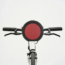 Maison Faret Sacs|Mini Sac en Toile enduite & Cuir Medoc rouge/noir - 13x13x5.5 cm