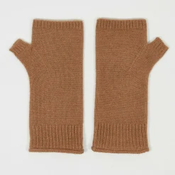 Cashmere Tribu Gants, Moufles|Mitaines 100% Cachemire poignets en côtes Mindy mocha