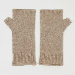 Cashmere Tribu Gants, Moufles|Mitaines 100% Cachemire poignets en côtes Mindy chestnut