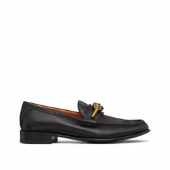 Valentino Garavani Mocassins|Mocassins en cuir à logo V et lune noirs