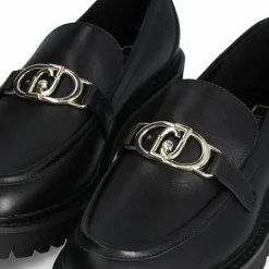 Liu-Jo Mocassins|Mocassins en Cuir Cora noirs