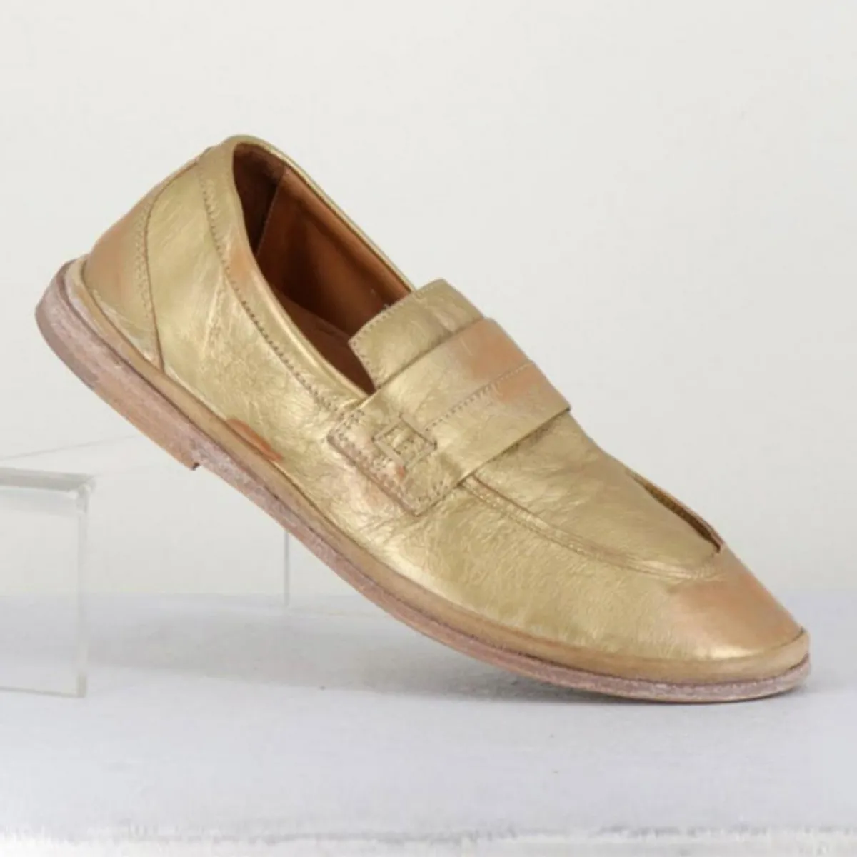 MOMA Mocassins|Mocassins en Cuir dorés