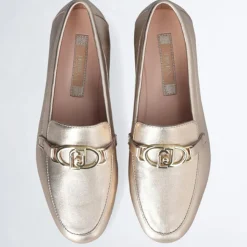 Liu-Jo Mocassins|Mocassins en Cuir Emel dorés