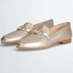 Liu-Jo Mocassins|Mocassins en Cuir Emel dorés