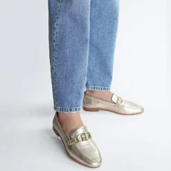 Liu-Jo Mocassins|Mocassins en Cuir Emel dorés