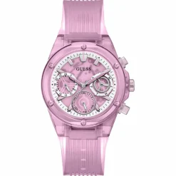 Guess Montres|Montre Femme Athena en Silicone rose