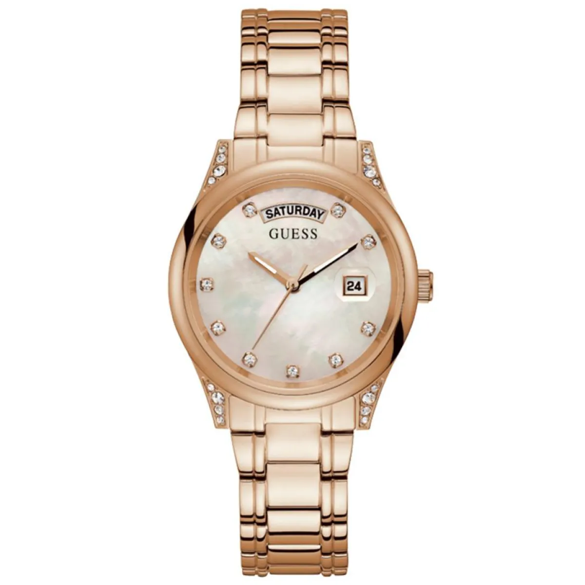 Guess Montres|Montre Femme Aura en Acier rose doré