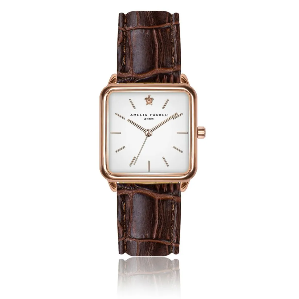Amelia Parker Montres|Montre Femme Bay en Cuir marron