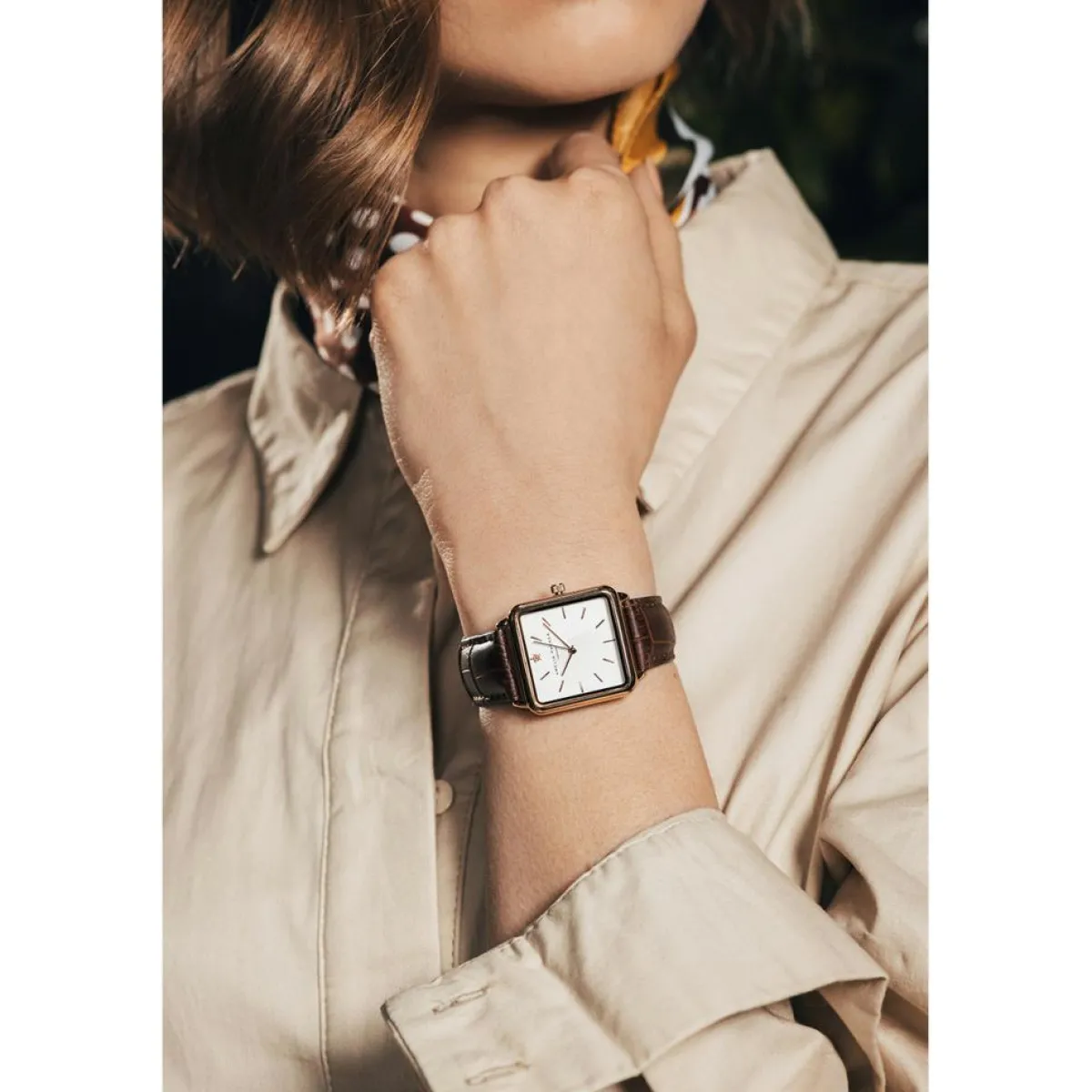 Amelia Parker Montres|Montre Femme Bay en Cuir marron