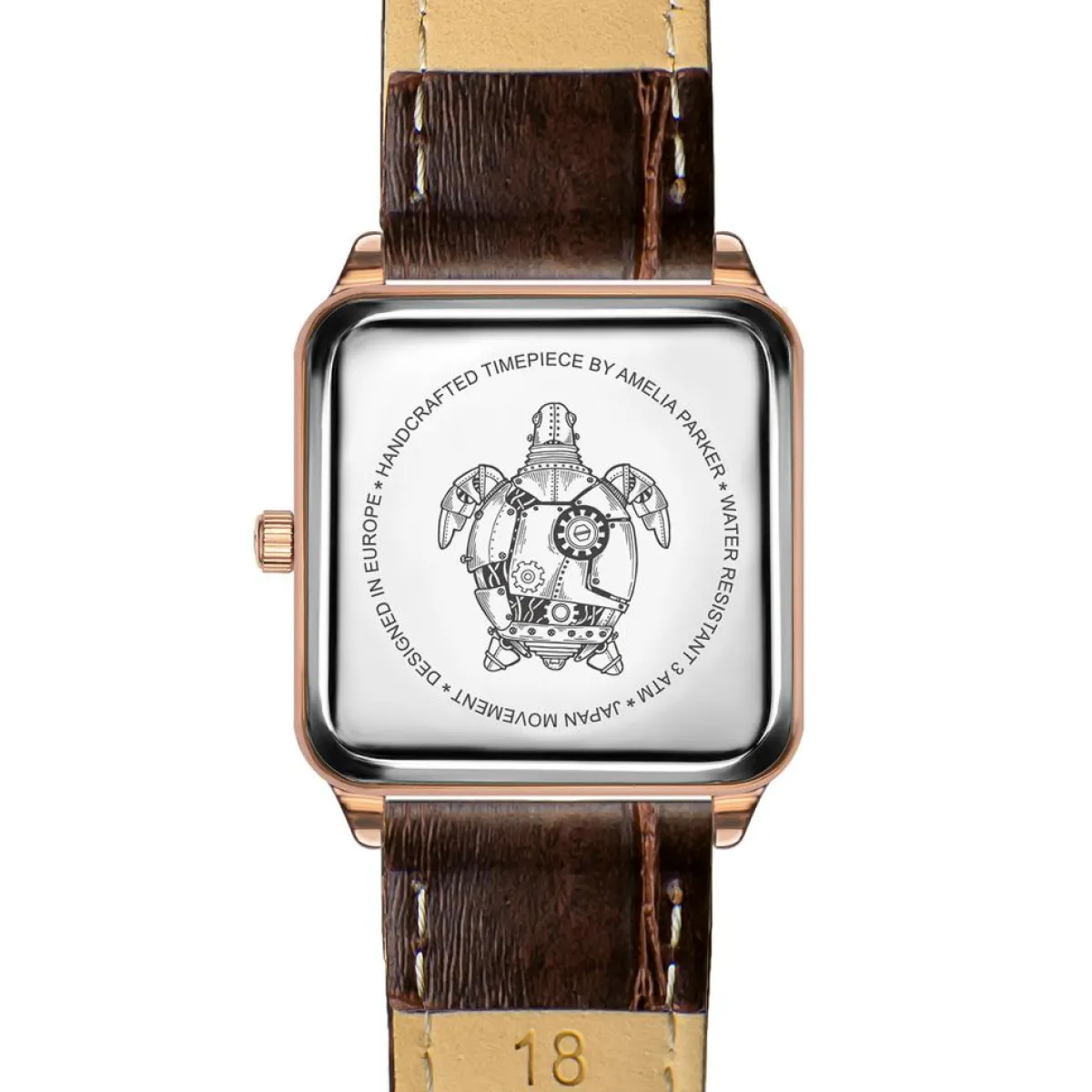 Amelia Parker Montres|Montre Femme Bay en Cuir marron