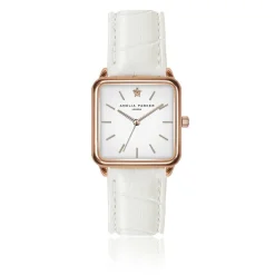 Amelia Parker Montres|Montre Femme Bay en Cuir blanche