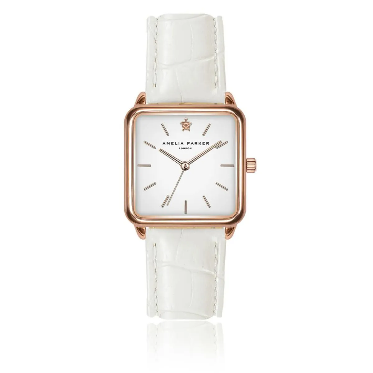 Amelia Parker Montres|Montre Femme Bay en Cuir blanche