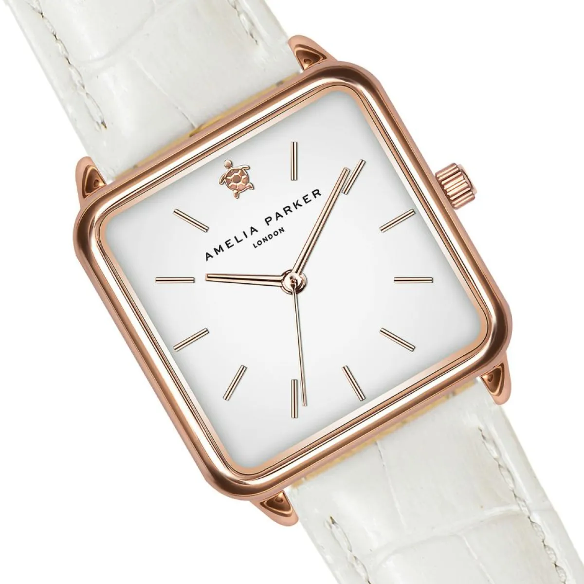 Amelia Parker Montres|Montre Femme Bay en Cuir blanche