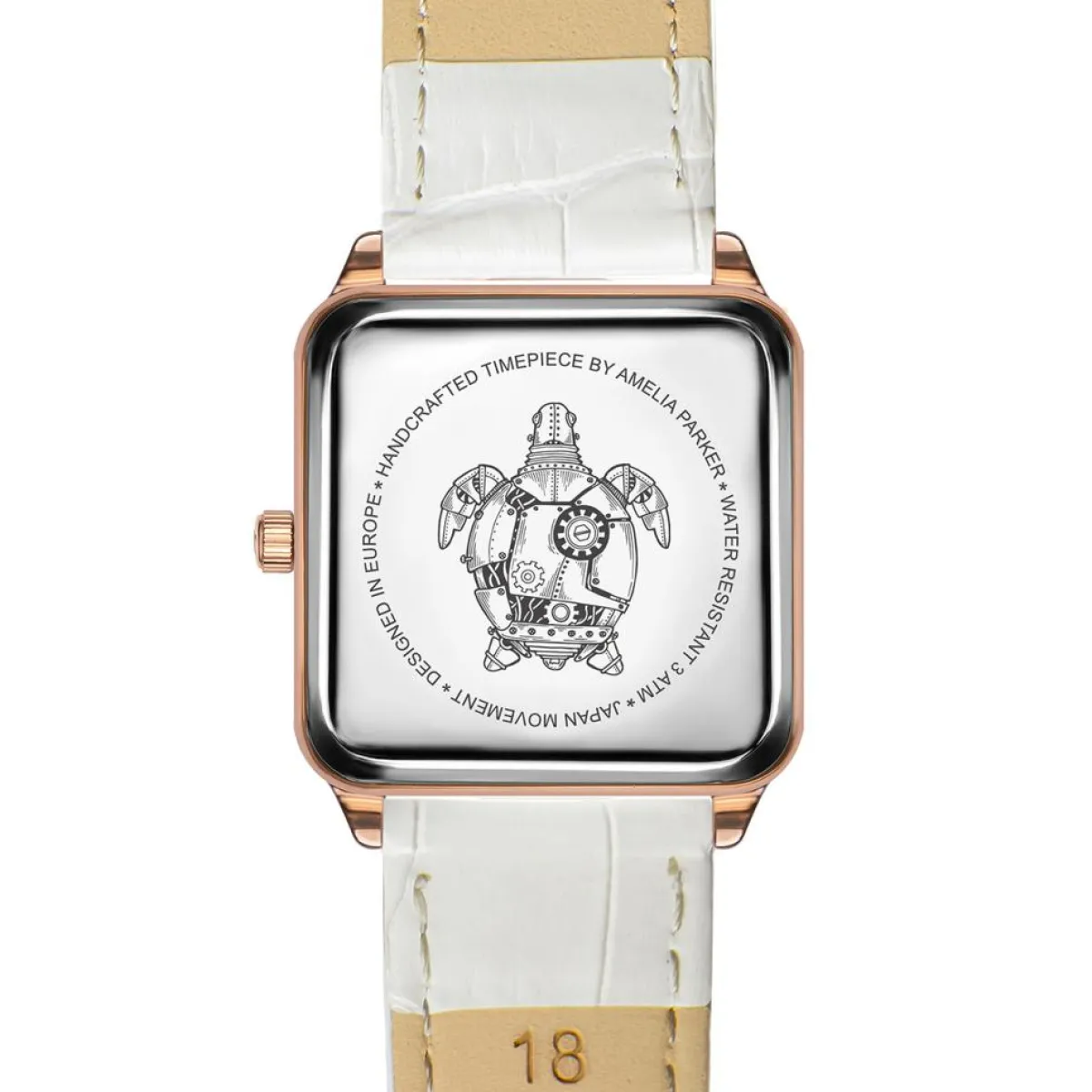 Amelia Parker Montres|Montre Femme Bay en Cuir blanche