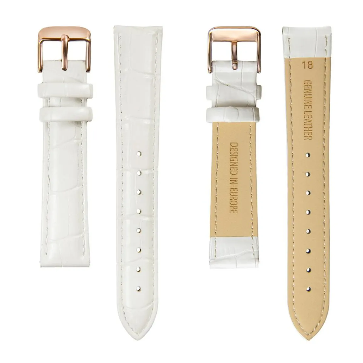 Amelia Parker Montres|Montre Femme Bay en Cuir blanche