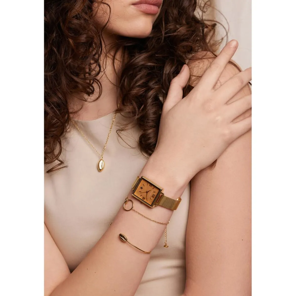 Amelia Parker Montres|Montre Femme Boracay en Acier dorée