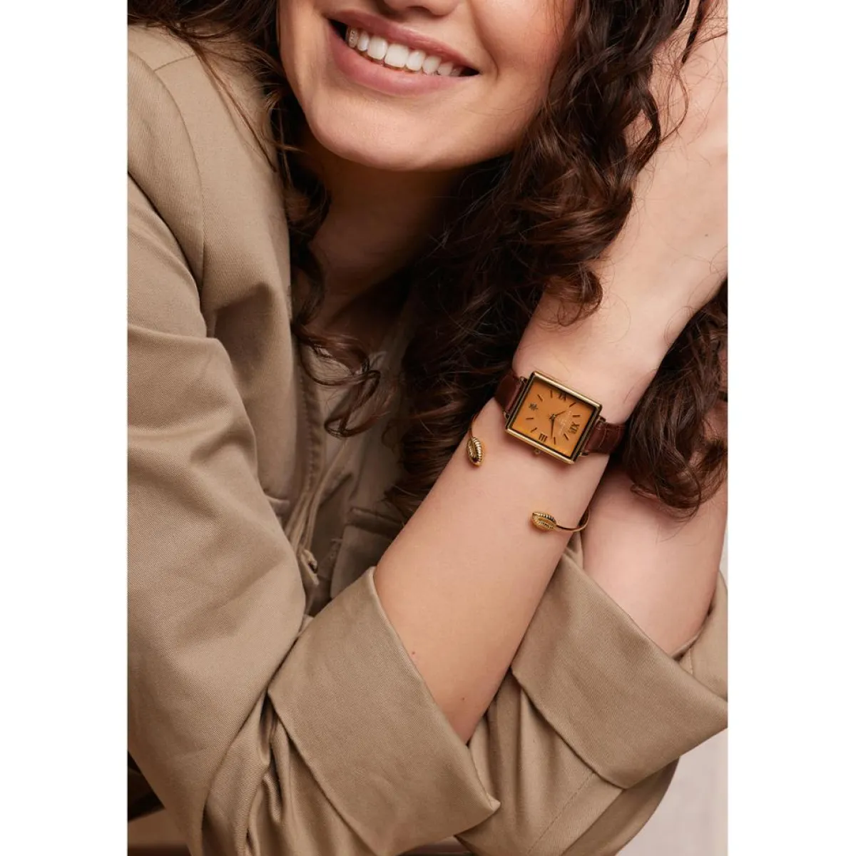 Amelia Parker Montres|Montre Femme Boracay en Cuir marron