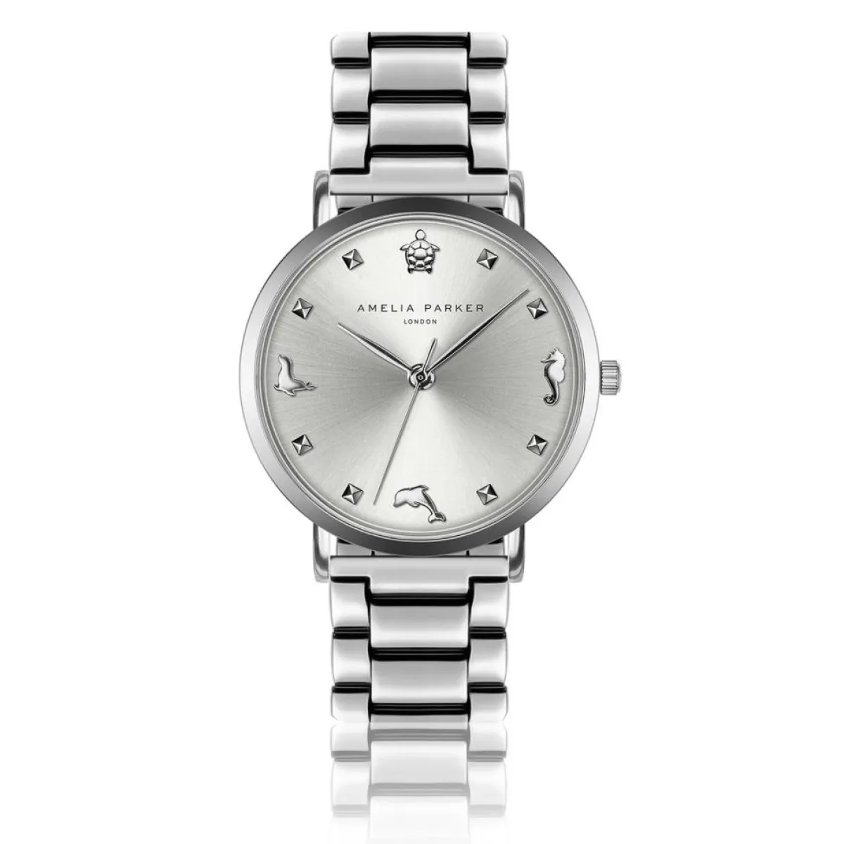Amelia Parker Montres|Montre Femme Charm en Acier argentée