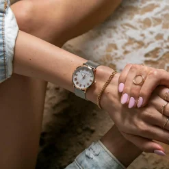 Amelia Parker Montres|Montre Femme Classique en Acier argentée