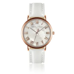 Amelia Parker Montres|Montre Femme Classique en Cuir blanche