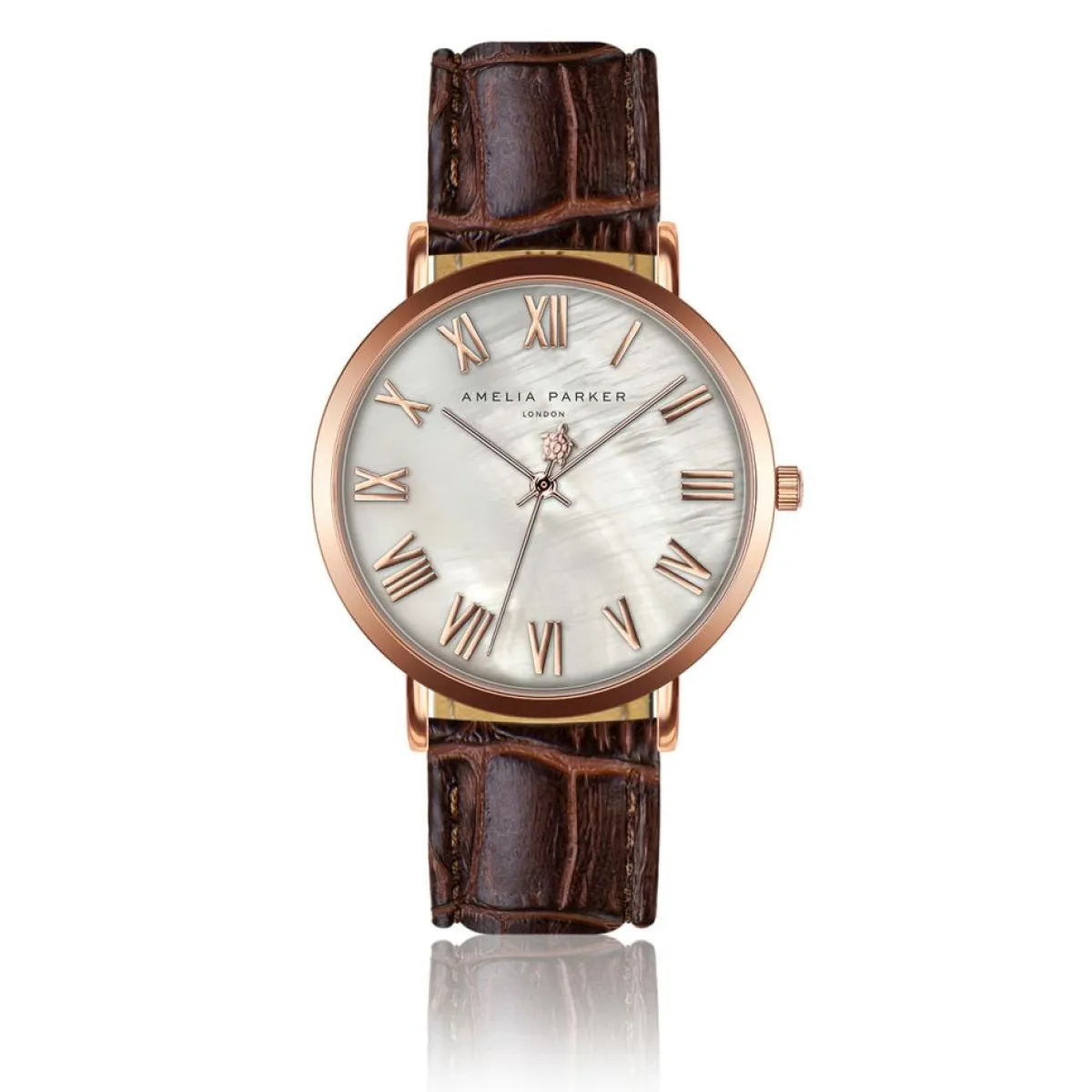 Amelia Parker Montres|Montre Femme Classique en Cuir marron