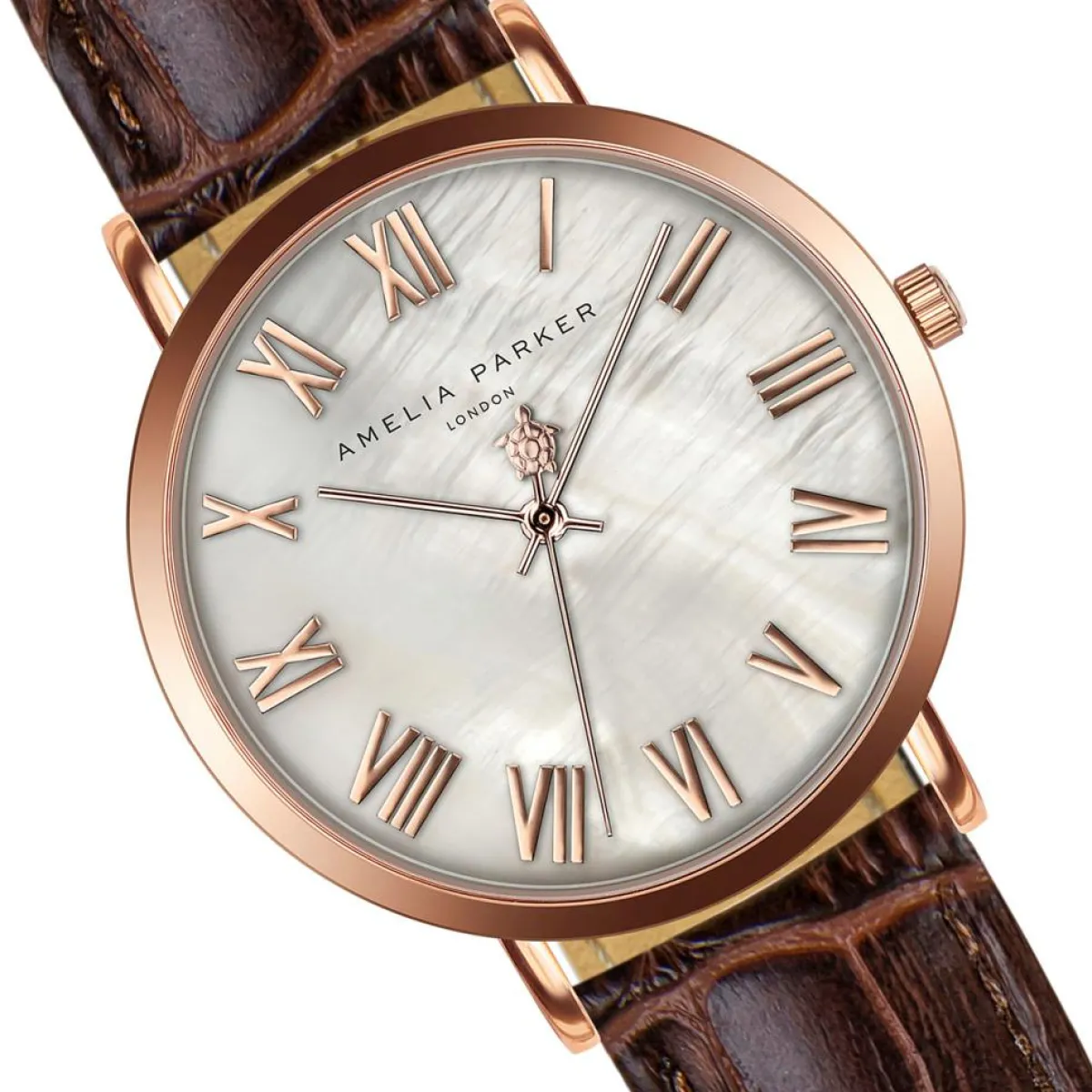 Amelia Parker Montres|Montre Femme Classique en Cuir marron