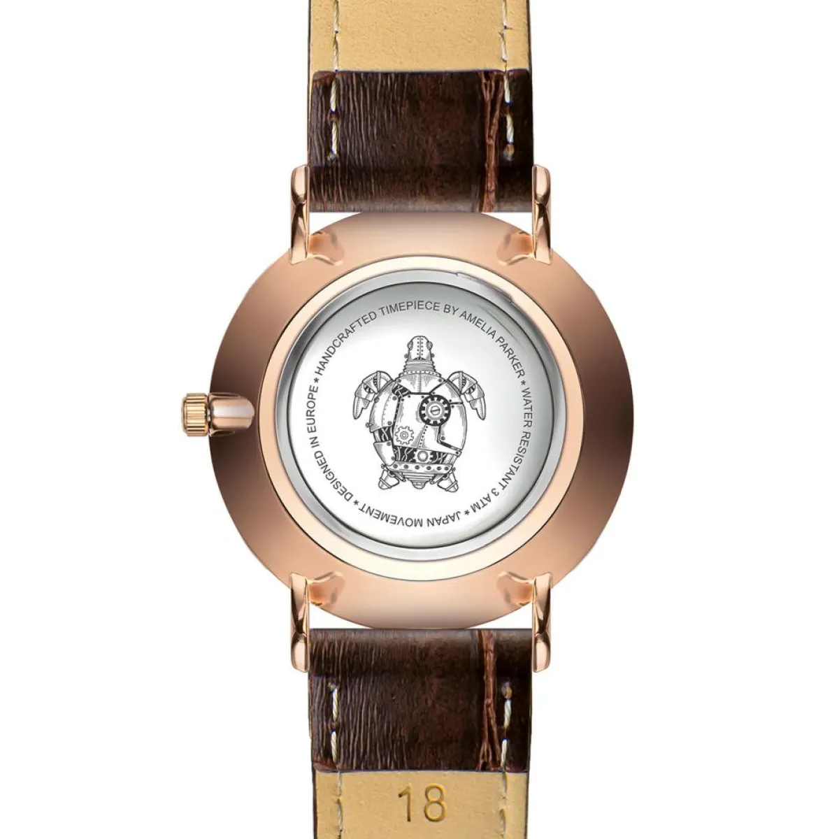 Amelia Parker Montres|Montre Femme Classique en Cuir marron