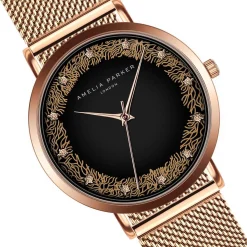Amelia Parker Montres|Montre Femme Coral en Acier rose doré
