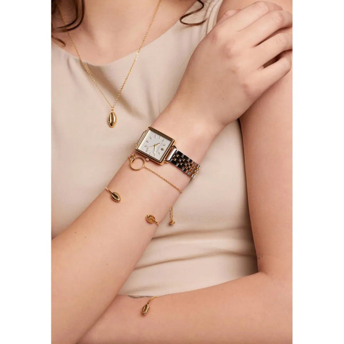 Amelia Parker Montres|Montre Femme Desert en Acier doré/argenté