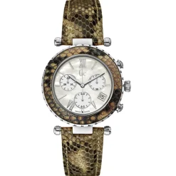 Guess Collection Montres|Montre Femme Diver Chic en Cuir beige/noir