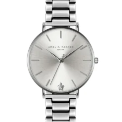 Amelia Parker Montres|Montre Femme en Acier Capsule Grey argentée