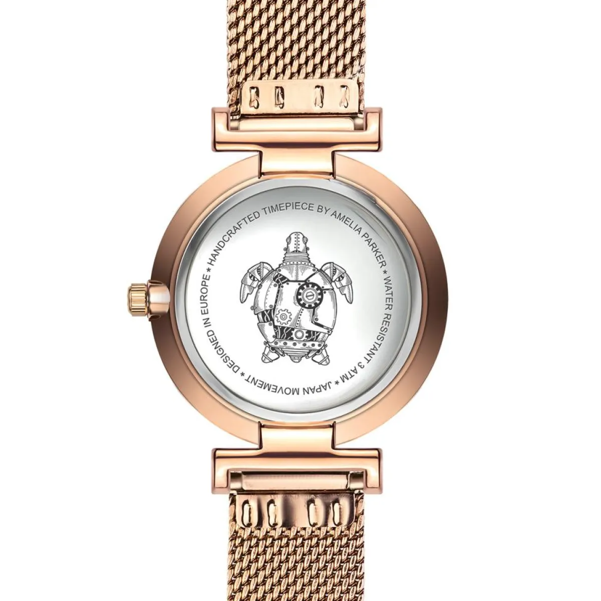 Amelia Parker Montres|Montre Femme en Acier Gold Shore rose doré