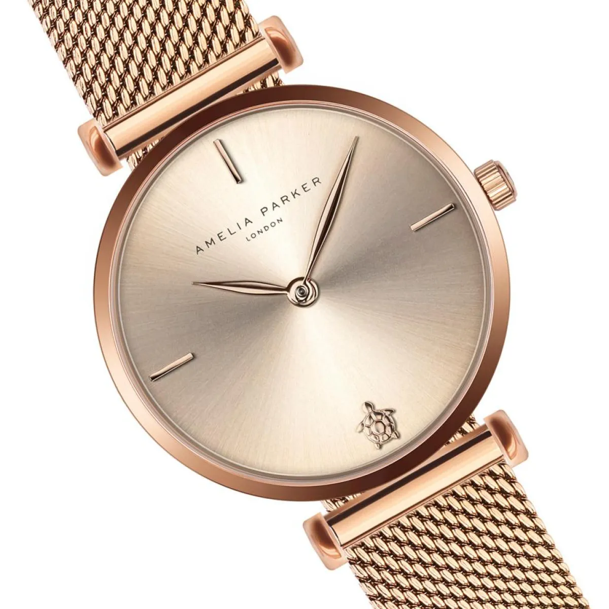 Amelia Parker Montres|Montre Femme en Acier Gold Shore rose doré