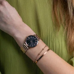 Amelia Parker Montres|Montre Femme en Acier Grand rose doré